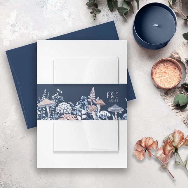 Wild & Whimsical Border Wedding ID1110 Invitation Belly Band (Creator Uploaded)