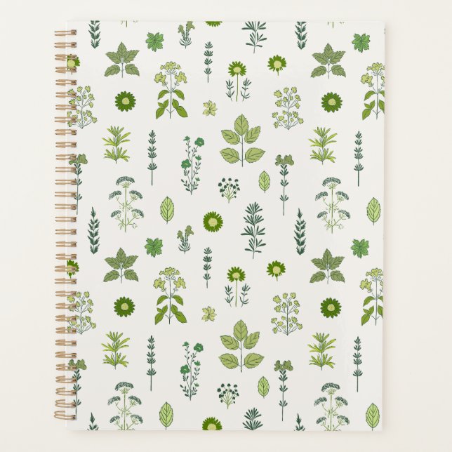 Wild Whimsy Green Planner (Front)