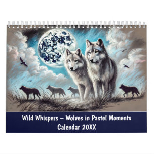 Wild Whispers – Wolves in Pastel Moments Calendar