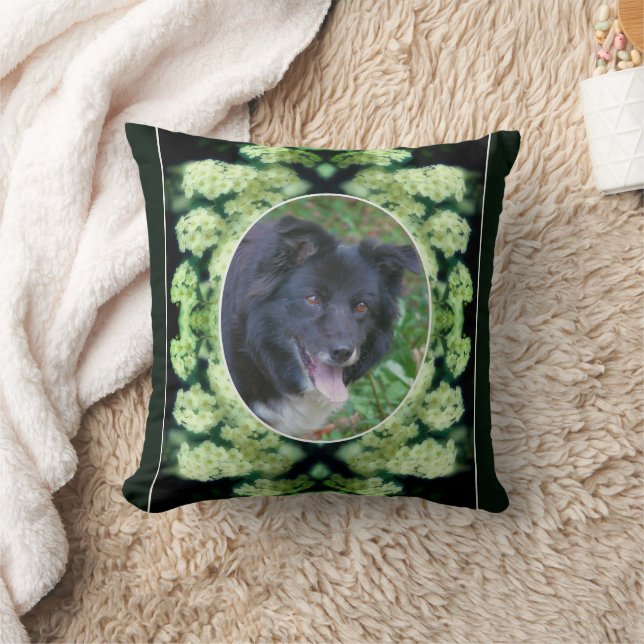 Wild White Roses Create Your Own Pet Photo Cushion (Blanket)