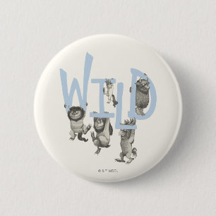 WILD Wild Things and Max - Blue 6 Cm Round Badge