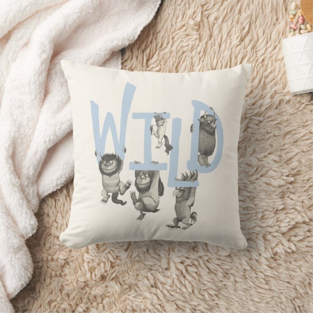 WILD | Wild Things and Max - Blue Cushion (Blanket)