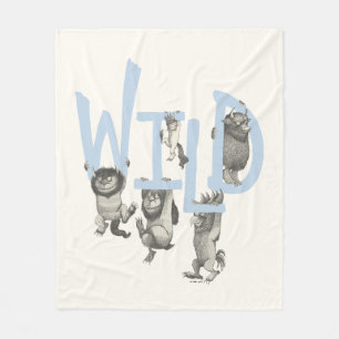 WILD   Wild Things and Max - Blue Fleece Blanket