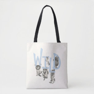 WILD Wild Things and Max - Blue Tote Bag