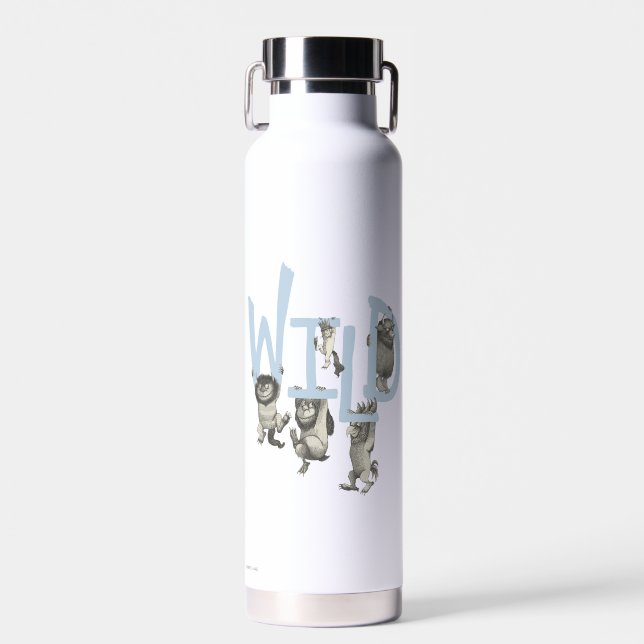 WILD | Wild Things and Max - Blue Water Bottle (Front)