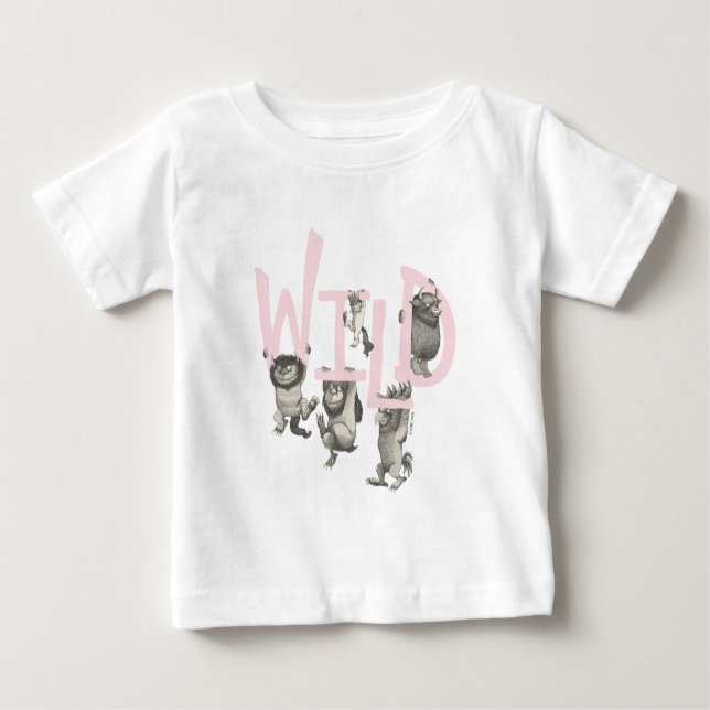 WILD | Wild Things and Max - Pink Baby T-Shirt (Front)