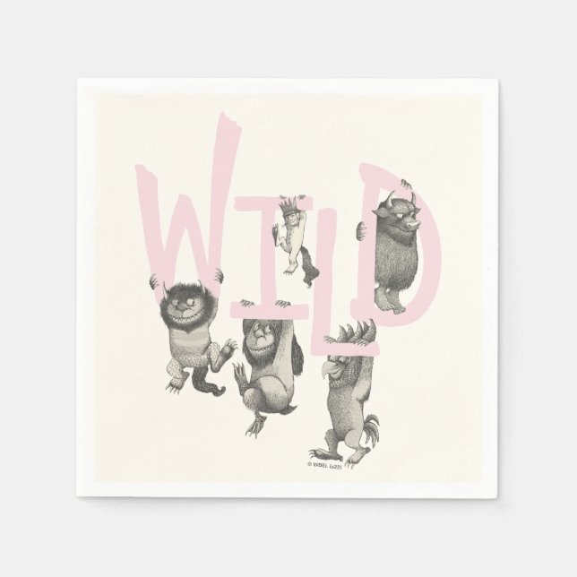 WILD | Wild Things and Max - Pink Napkin (Front)