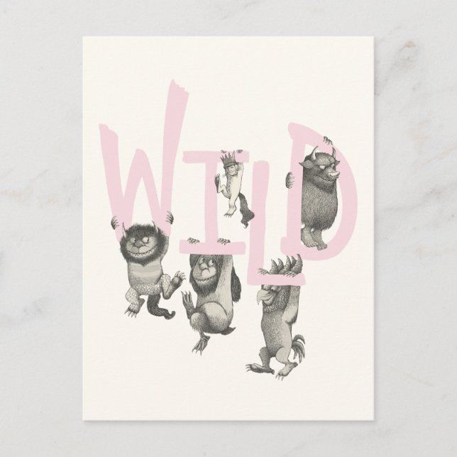 WILD | Wild Things and Max - Pink Postcard (Front)