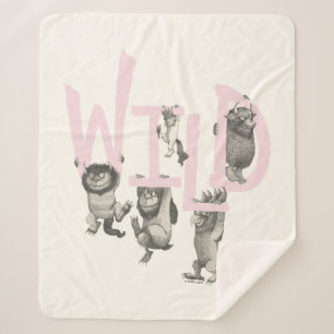 WILD   Wild Things and Max - Pink Sherpa Blanket