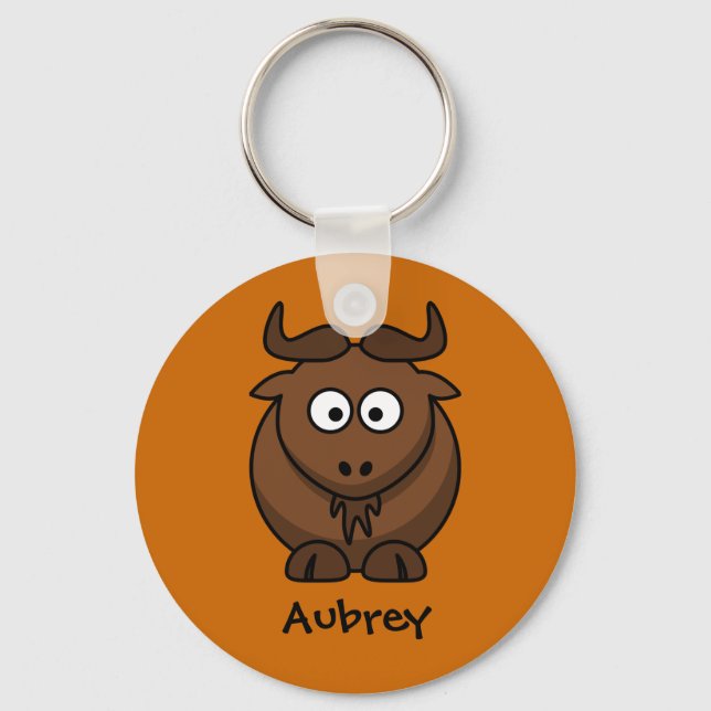 Wild wildebeest key ring (Front)