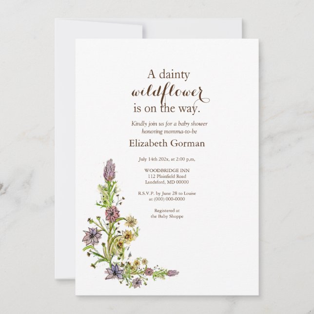 Wild Wildflowers Invitation (Front)