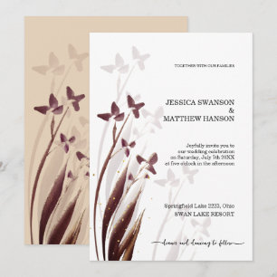 Wild & Wine-Stained Watercolor Floral Invitation