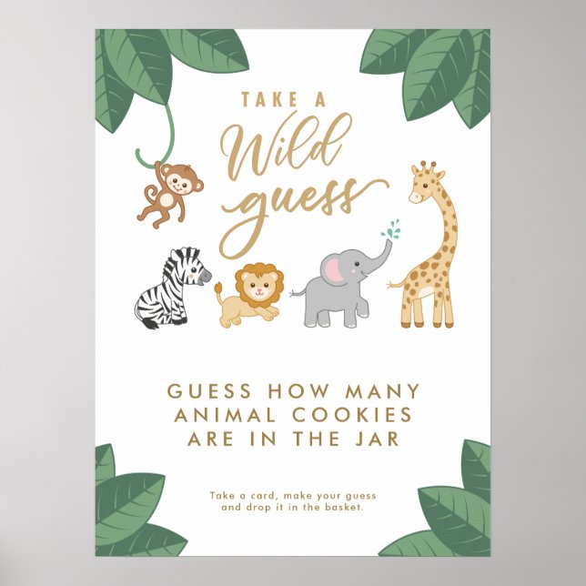 WILD with Excitement Safari Guessing Game Poster (Front)
