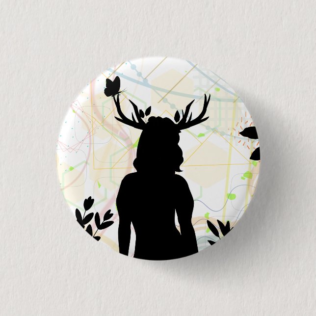 Wild With Nature 3 Cm Round Badge (Front)