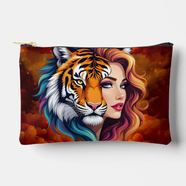 Wild Within – Tiger Spirit Goddess.  Accessory Pouch (Front)