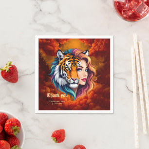 Wild Within – Tiger Spirit Goddess. Napkin
