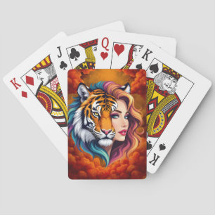 Wild Within – Tiger Spirit Goddess. Playing Cards