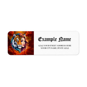 Wild Within – Tiger Spirit Goddess. Return Address Label