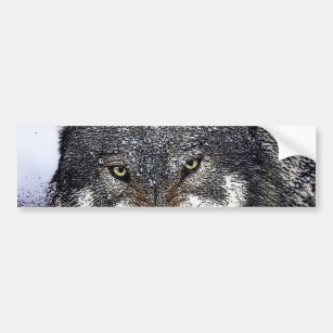 Wild Wolf Bumper Sticker