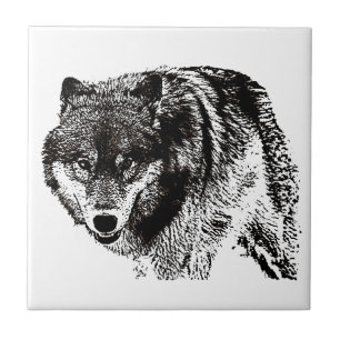 Wild Wolf Ceramic Tile