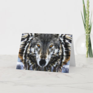 Wild Wolf Inspirational Portrait Card
