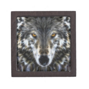 Wild Wolf Inspirational Portrait Keepsake Box
