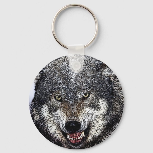 Wild Wolf Key Ring (Front)