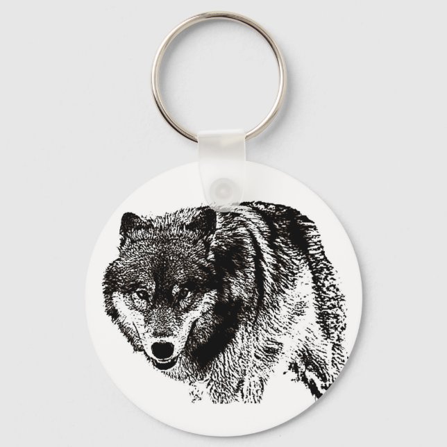 Wild Wolf Key Ring (Front)