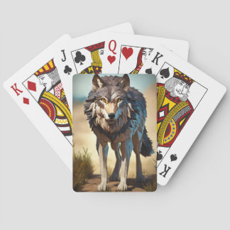 wild wolf playing cards