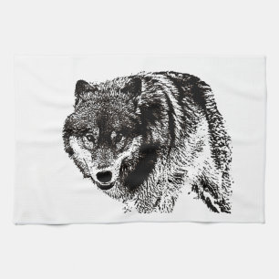 Wild Wolf Tea Towel