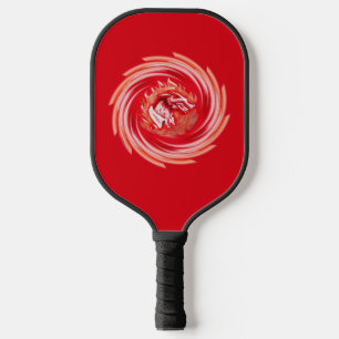 Wild Wolf Whirling red pickleball paddle