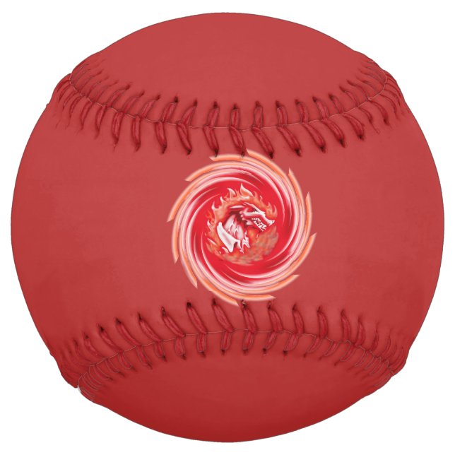Wild Wolf Whirling red softball (Front)