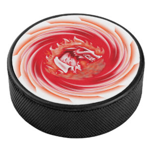 Wild Wolf Whirling white hockey puck