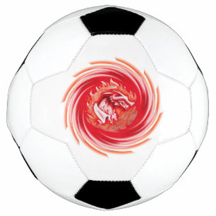 Wild Wolf Whirling white soccer ball