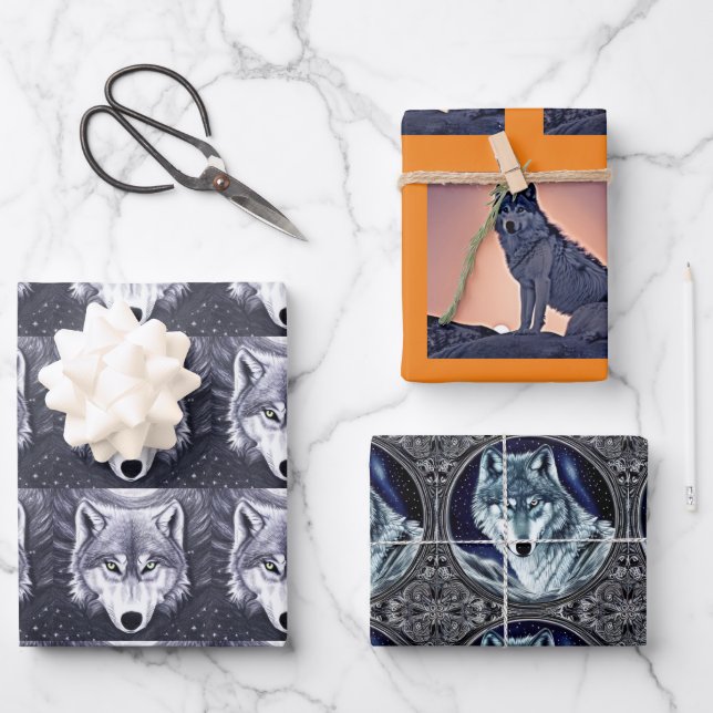 Wild Wolf Wrapping Sheets (Front)