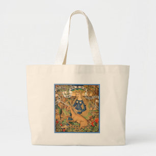 "Wild Woman With Unicorn" Large Tote Bag