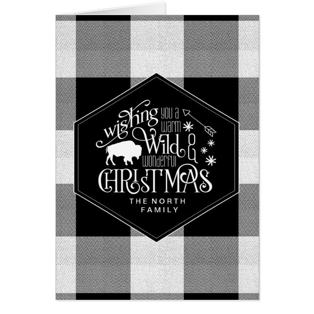 Wild Wonderful Christmas Black Buffalo Plaid ID604 (Front)