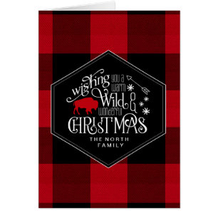 Wild Wonderful Christmas Red Buffalo Plaid ID604