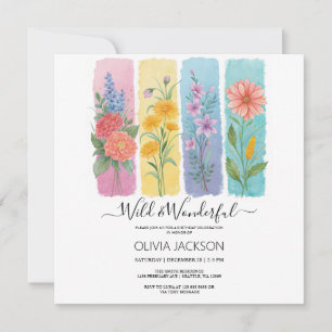 Wild & Wonderful Watercolor Birthday Invitation  