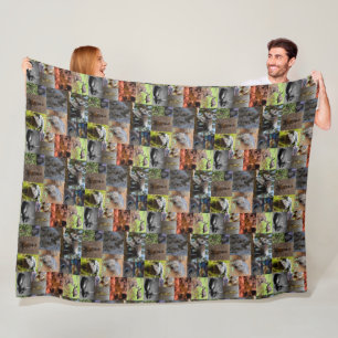 Wild Wonders: Captivating Australian Photo Collage Fleece Blanket
