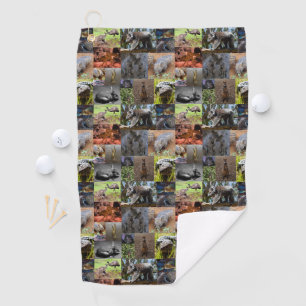 Wild Wonders: Captivating Australian Photo Collage Golf Towel