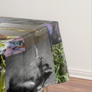 Wild Wonders: Captivating Australian Photo Collage Tablecloth