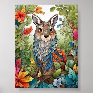Wild Wonders: Harmony in Nature Coloring Poster