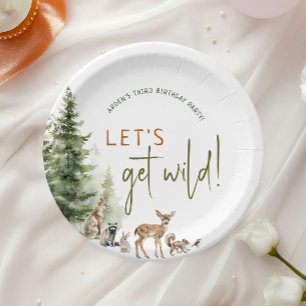 Wild Woodland Animals Birthday Party Paper Plates