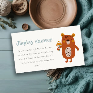 Wild Woodland Animals Display Shower Baby Shower Enclosure Card