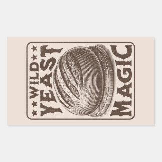 Wild Yeast Magic Sourdough Bread Baking Enthusiast Rectangular Sticker