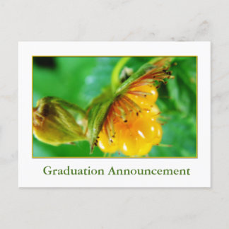 Wild yellow berry graduation announcement