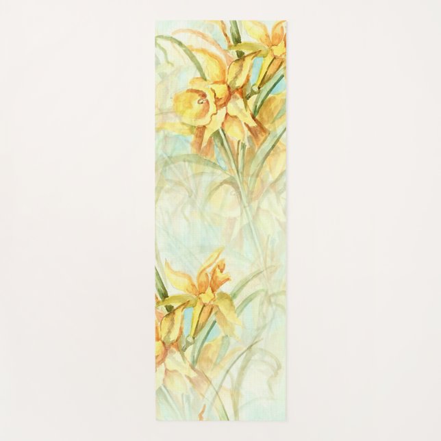 Wild Yellow Flowers Yoga Mat (Front)