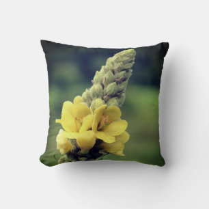 Wild Yellow Mullein Flower   Cushion