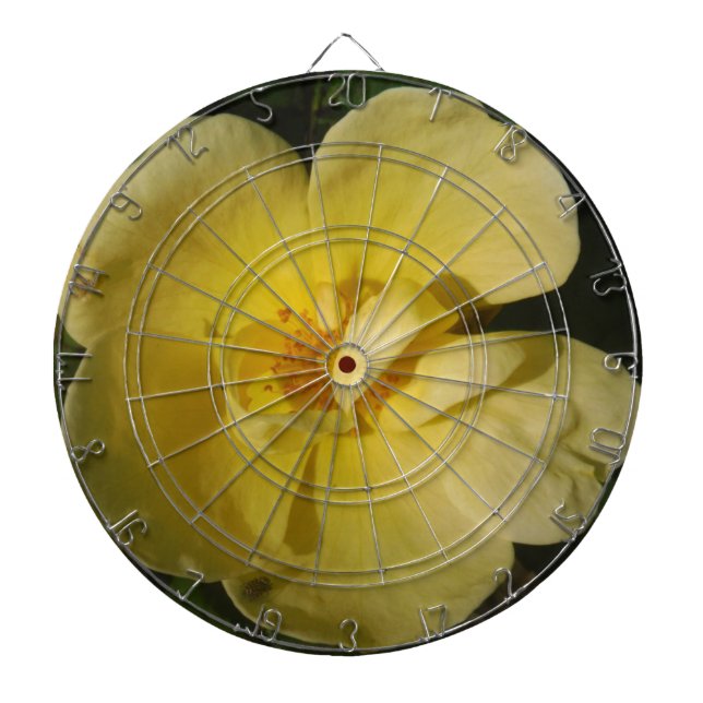 Wild Yellow Rose Dartboard (Front)